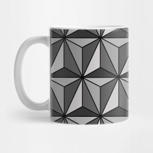 Geometric Triangles Grey Mug